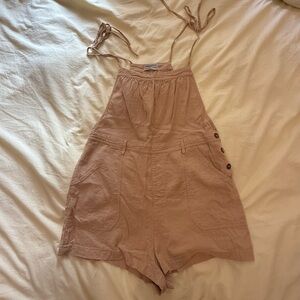 Urban outfitters linen overall shorts